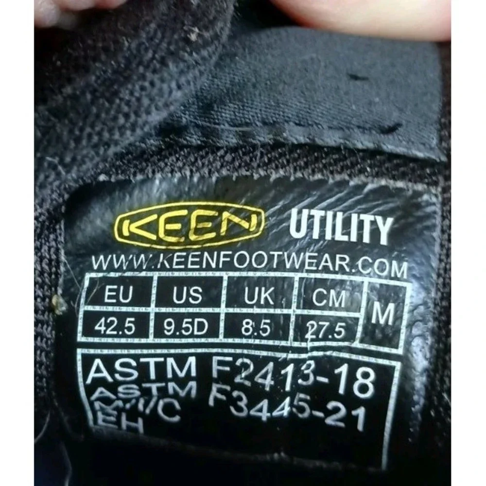 Keen Shoes 9 D Kenton Mid Work Wear Utility Comfort Carbon Toe Black